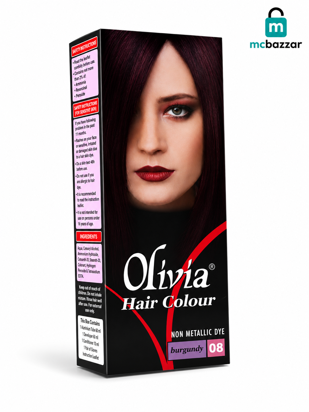 Olivia Hair Colour 8 No Burgundy 50ml