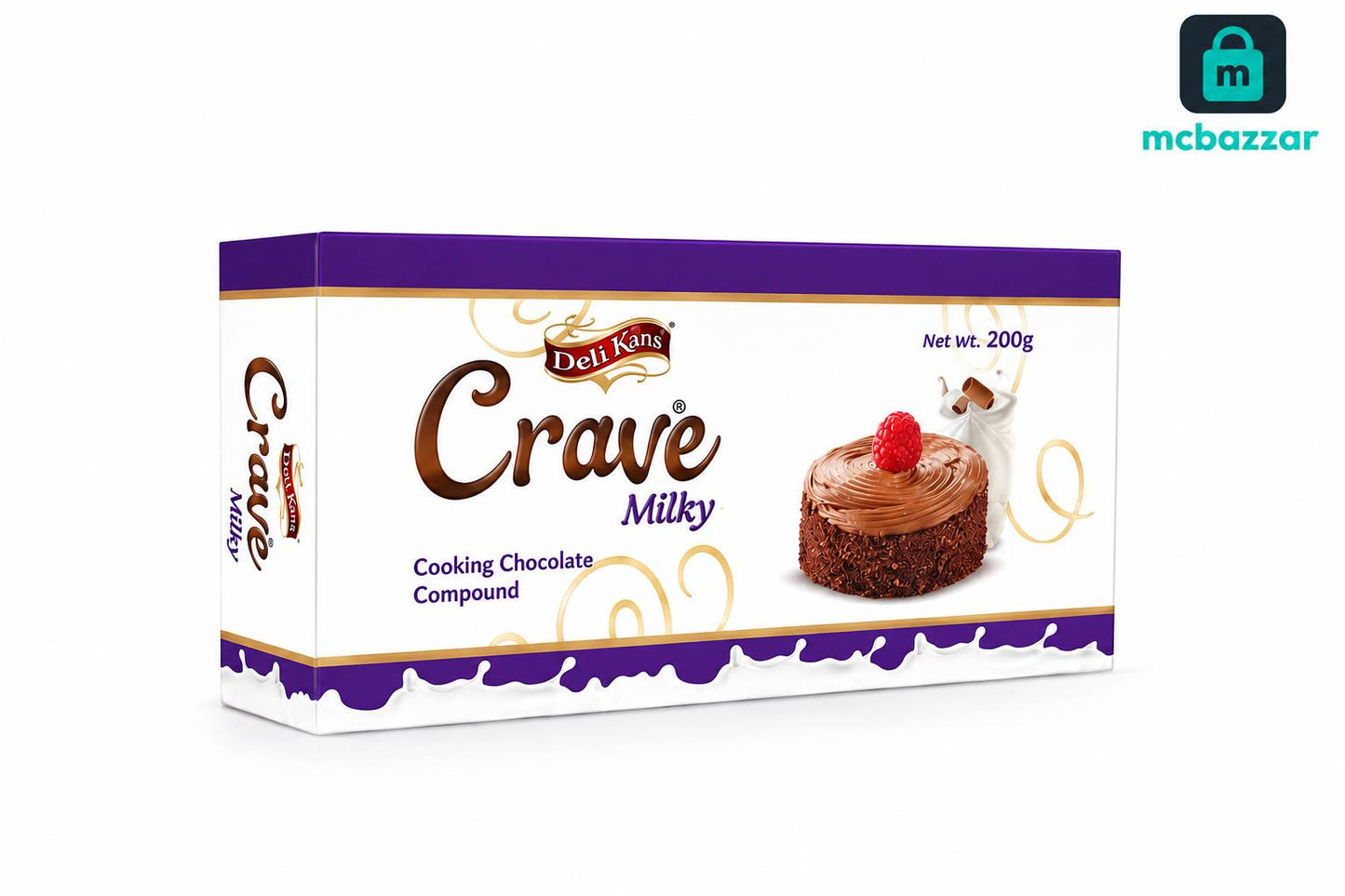 Choco Bliss Crave Milky Bar Chocolate Compound 200gm