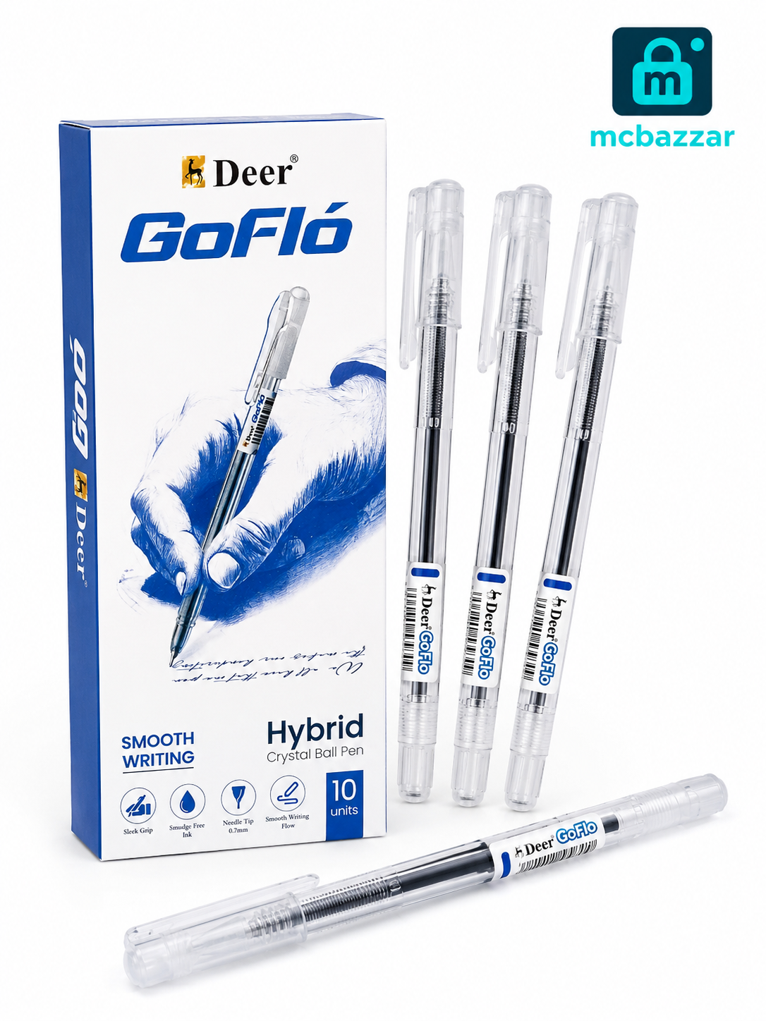 Deer GoFlo Hybrid Crystal Ball Pen 10Pcs