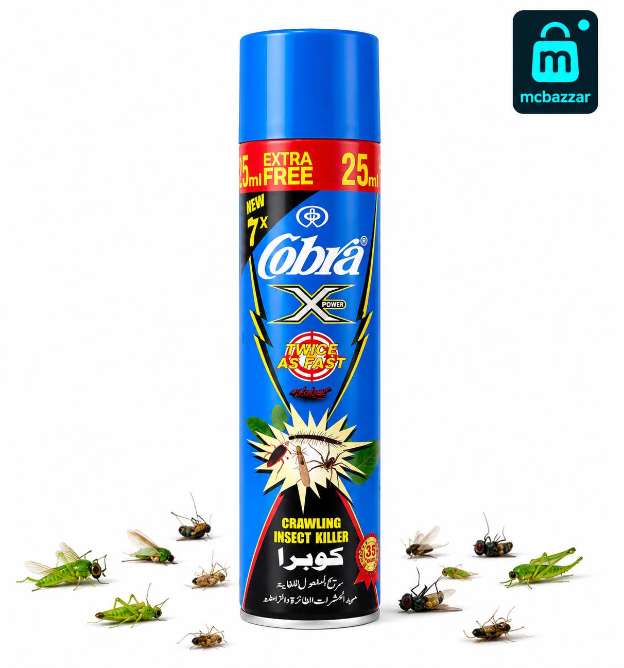 Cobra Xtreme Twice Fast Crawling Insect Killer Spray 325ml
