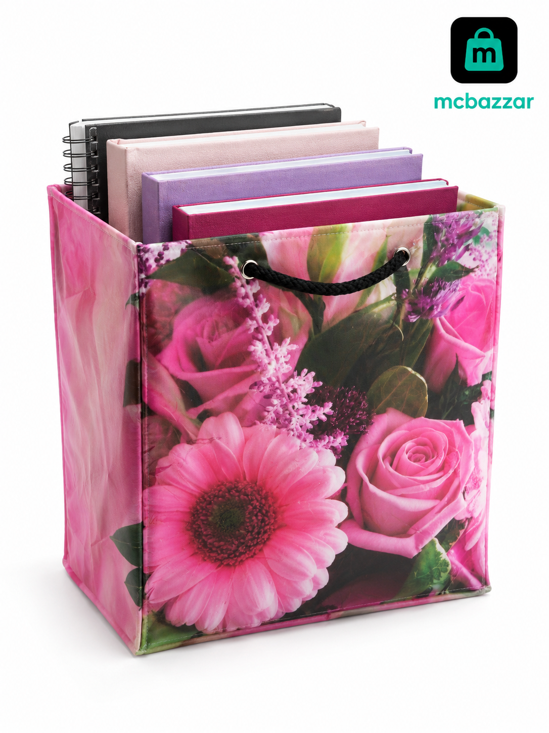 Floral Gift Carry Bag with Rope Handle