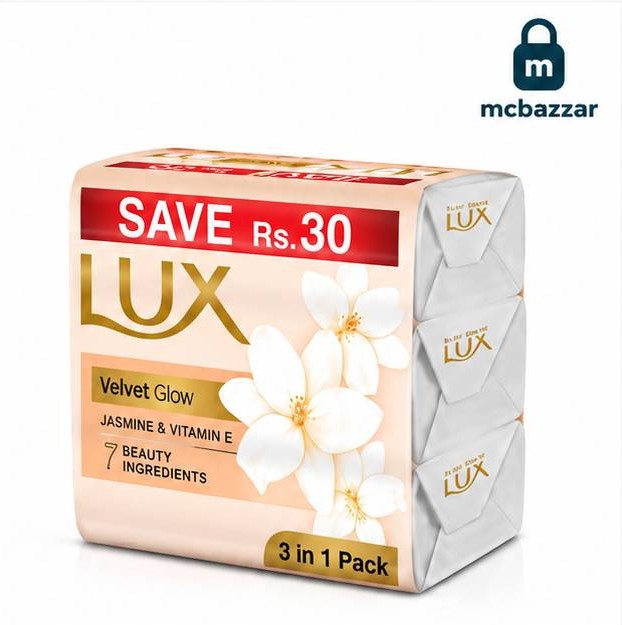 Lux White Soap (3 In 1 Pack) 128 g