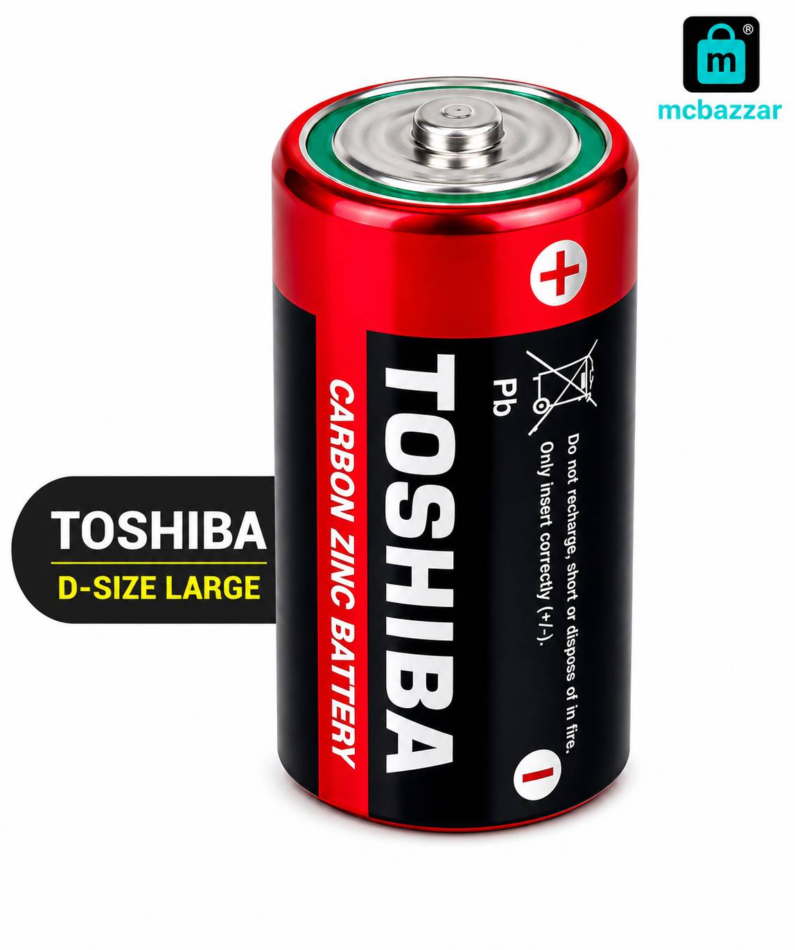 Toshiba D Size Super Heavy Cell - Large