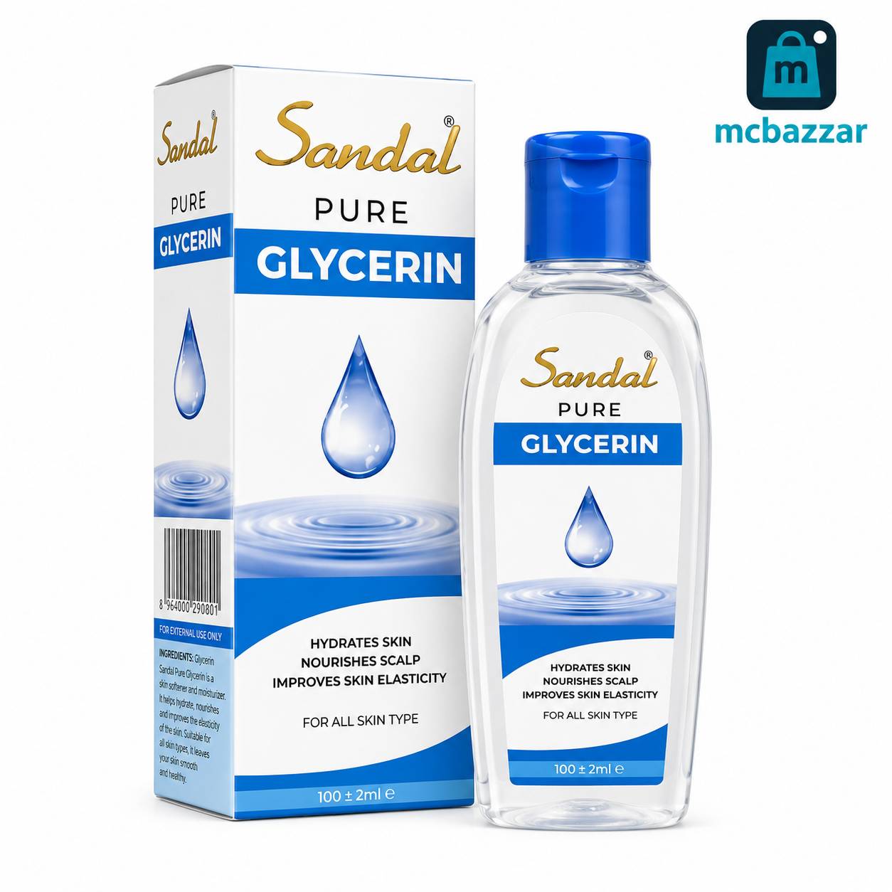 Sandal Pure Glycerin 100ml+2ml