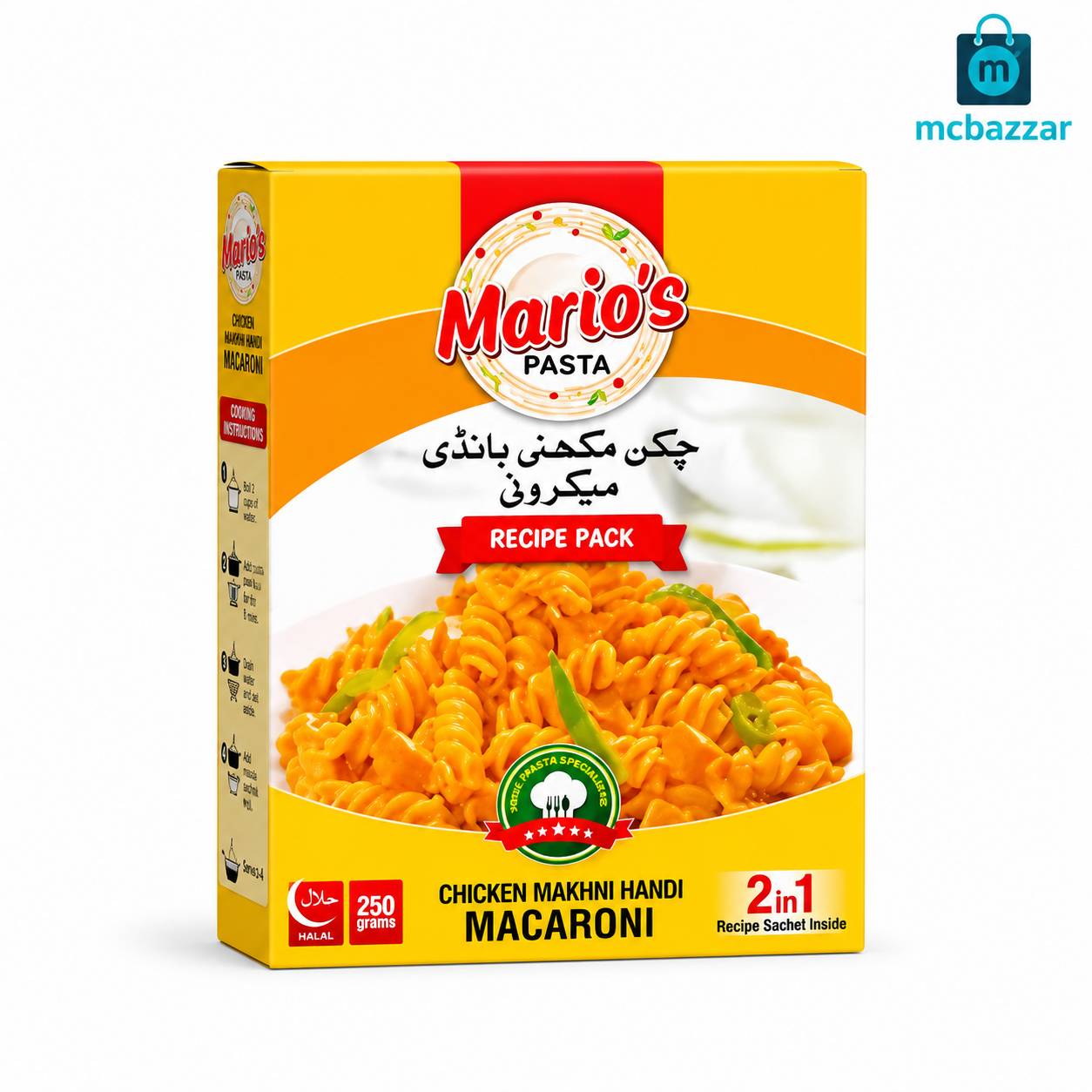 Marios Pasta Chicken Makhni Macaroni 2 in 1 - 225g