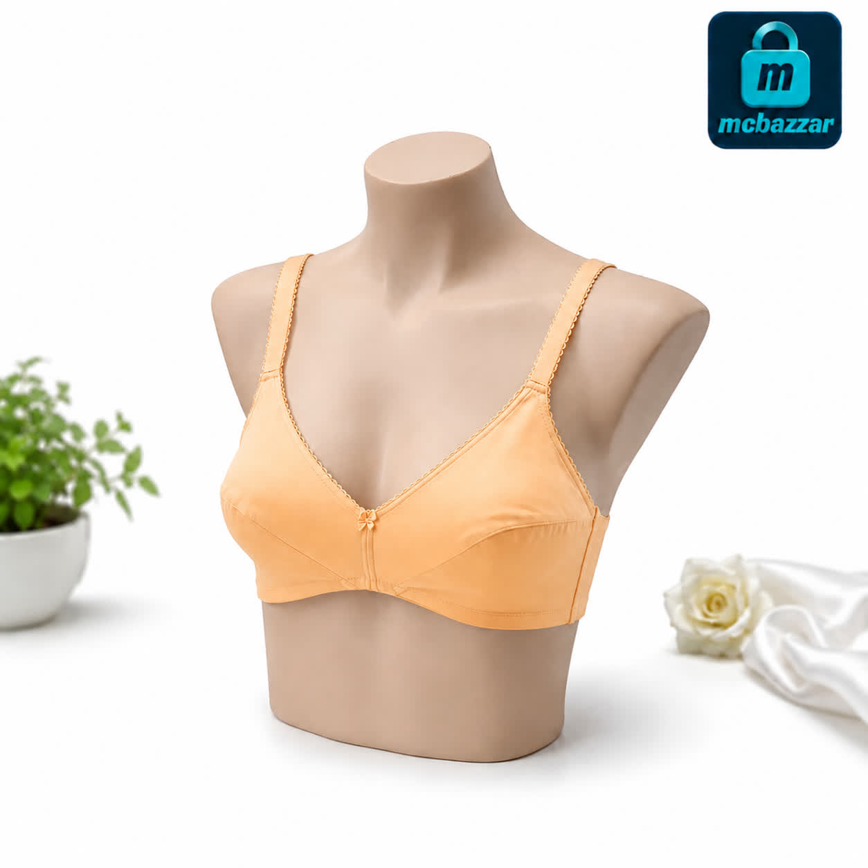 IFG Classic Bra – C Cup Full Coverage Cotton Size 30 to 42 (Black & Skin Colour)