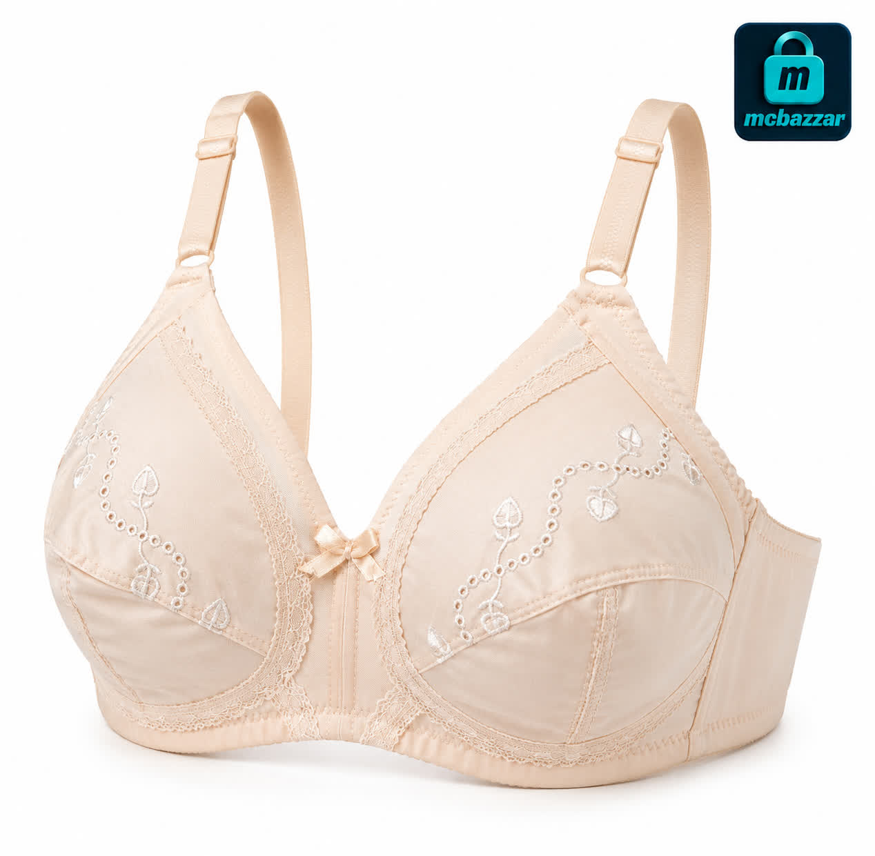 IFG Comfort 15 Cotton Bra- B Cup Size 32 to 42 ( Black & Skin Colour)