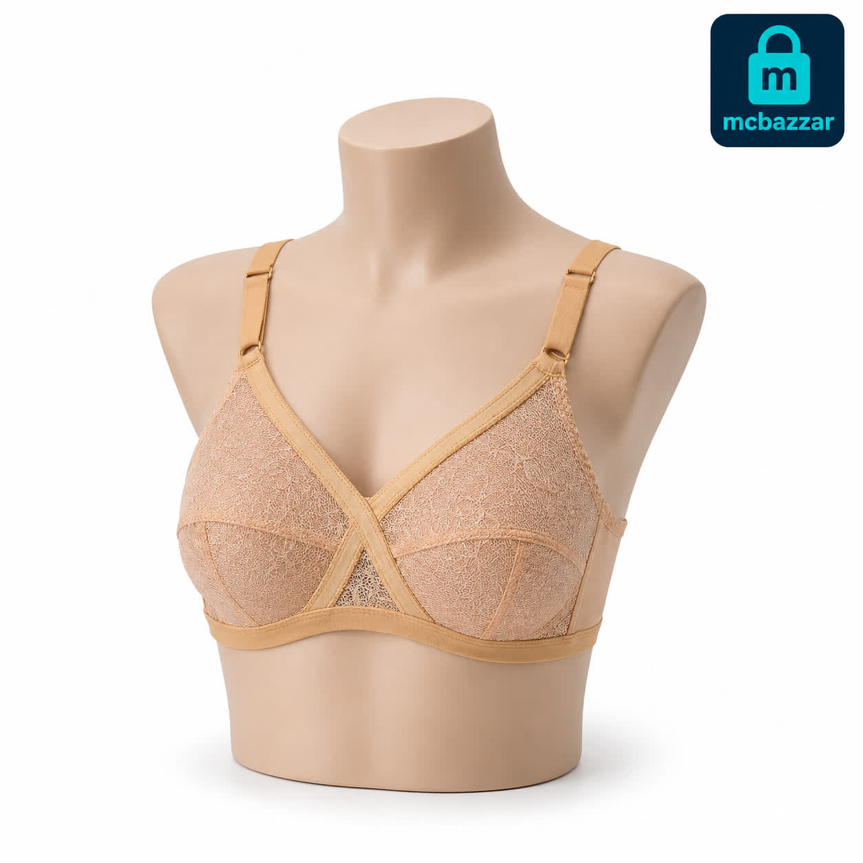 X - Over Bra - B Cup Size 32 to 42 (Black & Skin Colour)