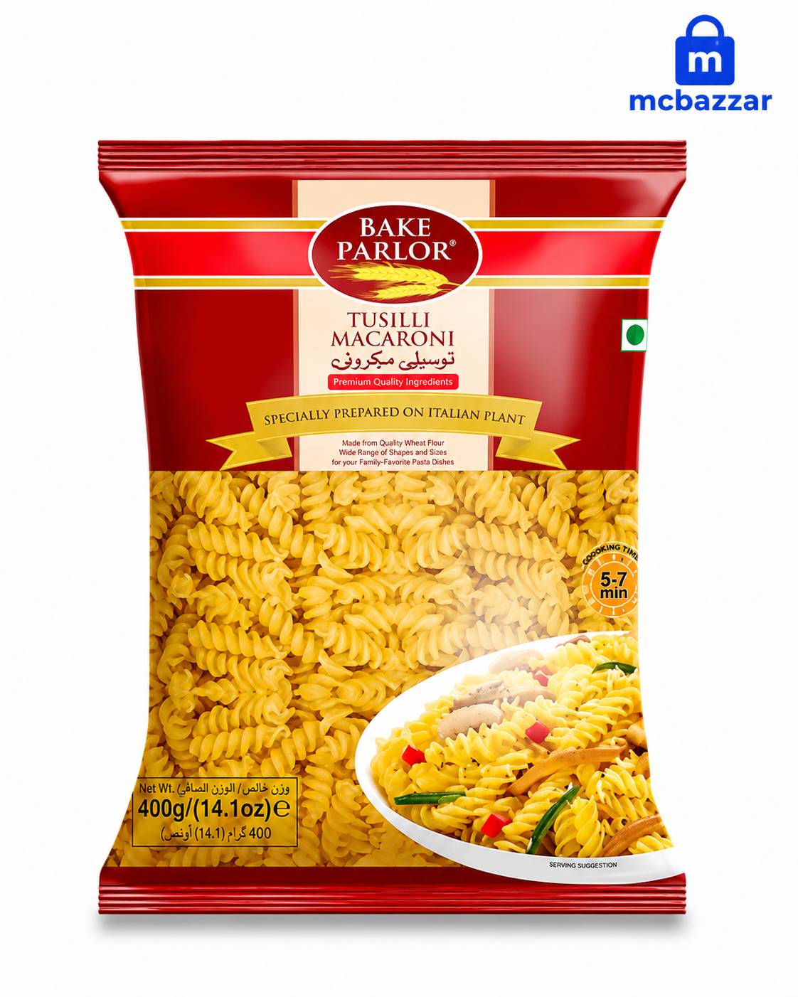 Tusilli Macaroni Pouch 400g - Bake Parlor