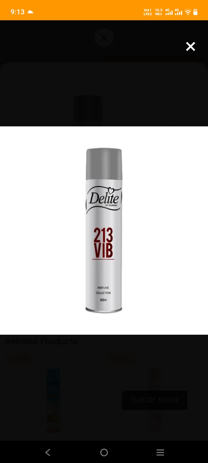 Delite Air Freshener 300ml - 213 VIB Perfumed