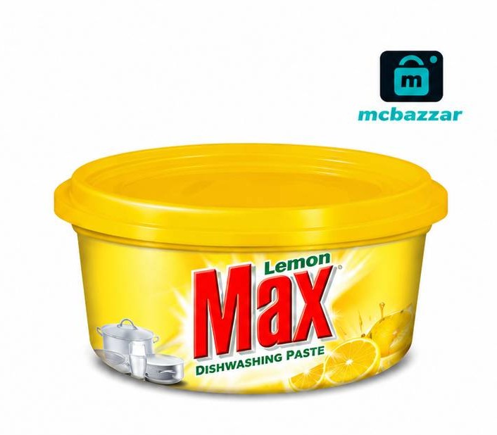 Lemon Max Dishwash Paste Jar 400gm - Yellow