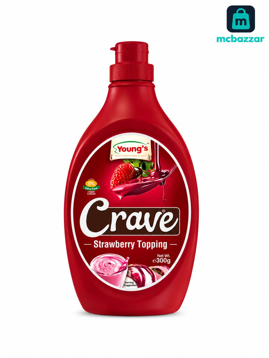Youngs Crave Strawberry Topping 300gm