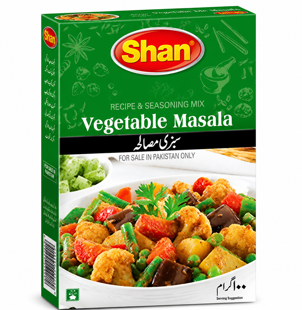 Shan Vegetable Masala Recipe Mix 100g+5g سبزی مصالحہ