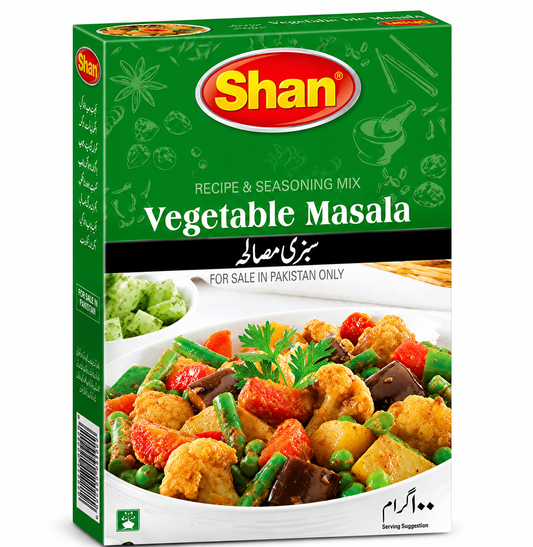 Shan Vegetable Masala Recipe Mix 100g+5g سبزی مصالحہ