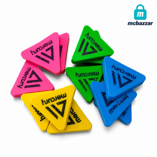 Eraser – Mercury Triangle Color Eraser 12 Pcs
