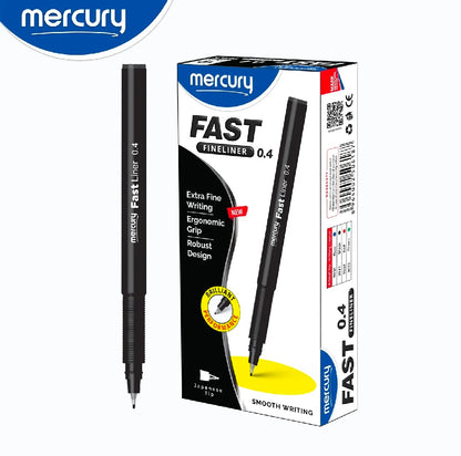 Mercury Fast Fine Liner 0.4mm Tip – Pack of 2 (Blue & Black)