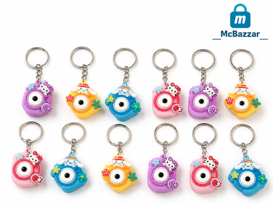 Cute Cartoon Camera Keychain (1Pc)