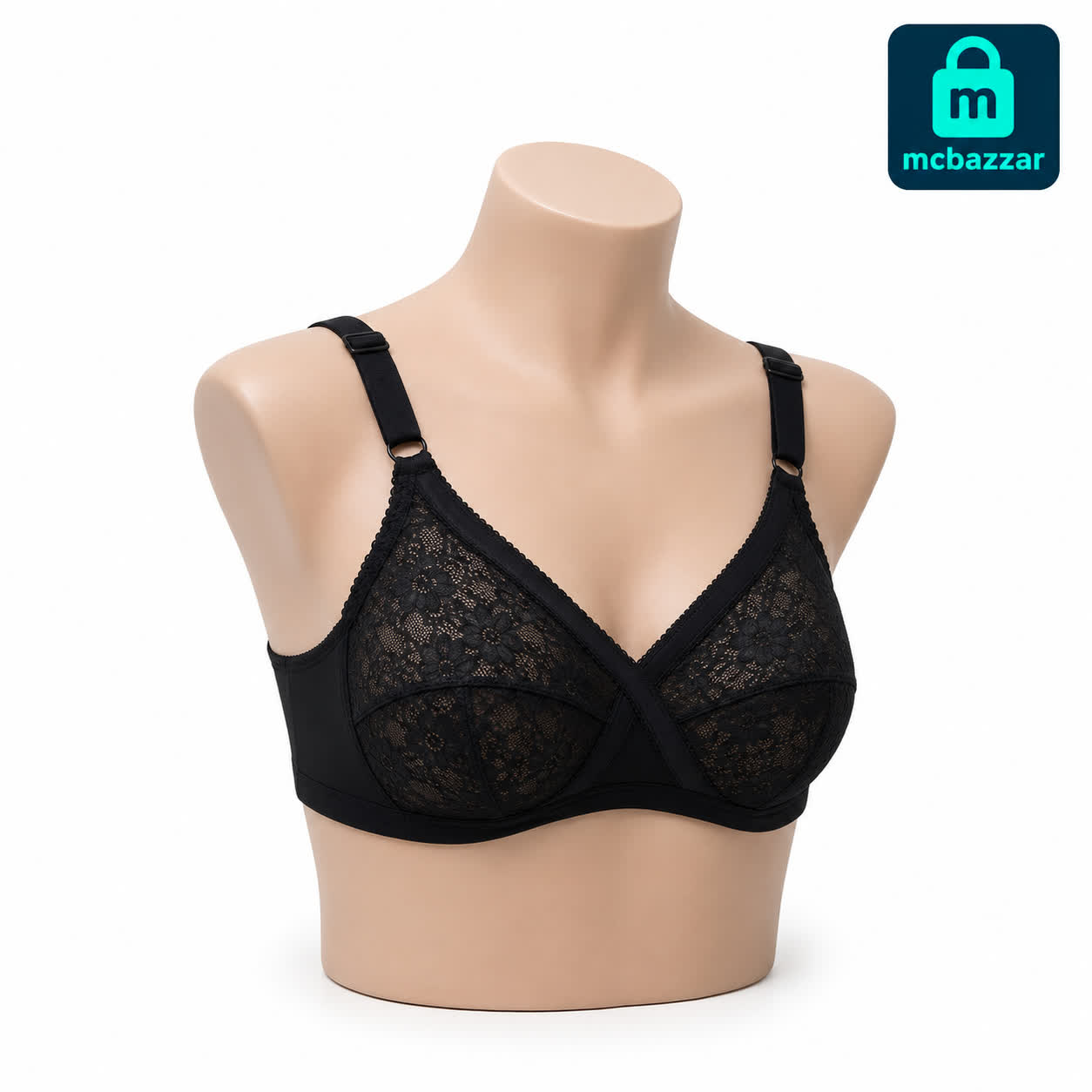 X - Over Bra - C Cup Size 32 to 42 (Black & Skin Colour)