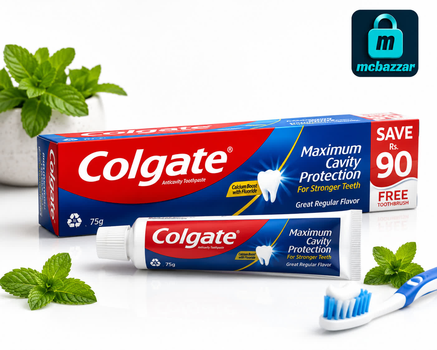 Colgate Maximum Cavity Protection Toothpaste 75gram With free Tooth Brush
