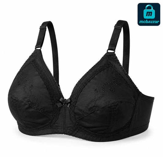 IFG Comfort 15 Cotton Bra- C Cup Size 44 to 46 ( Black & Skin Colour)