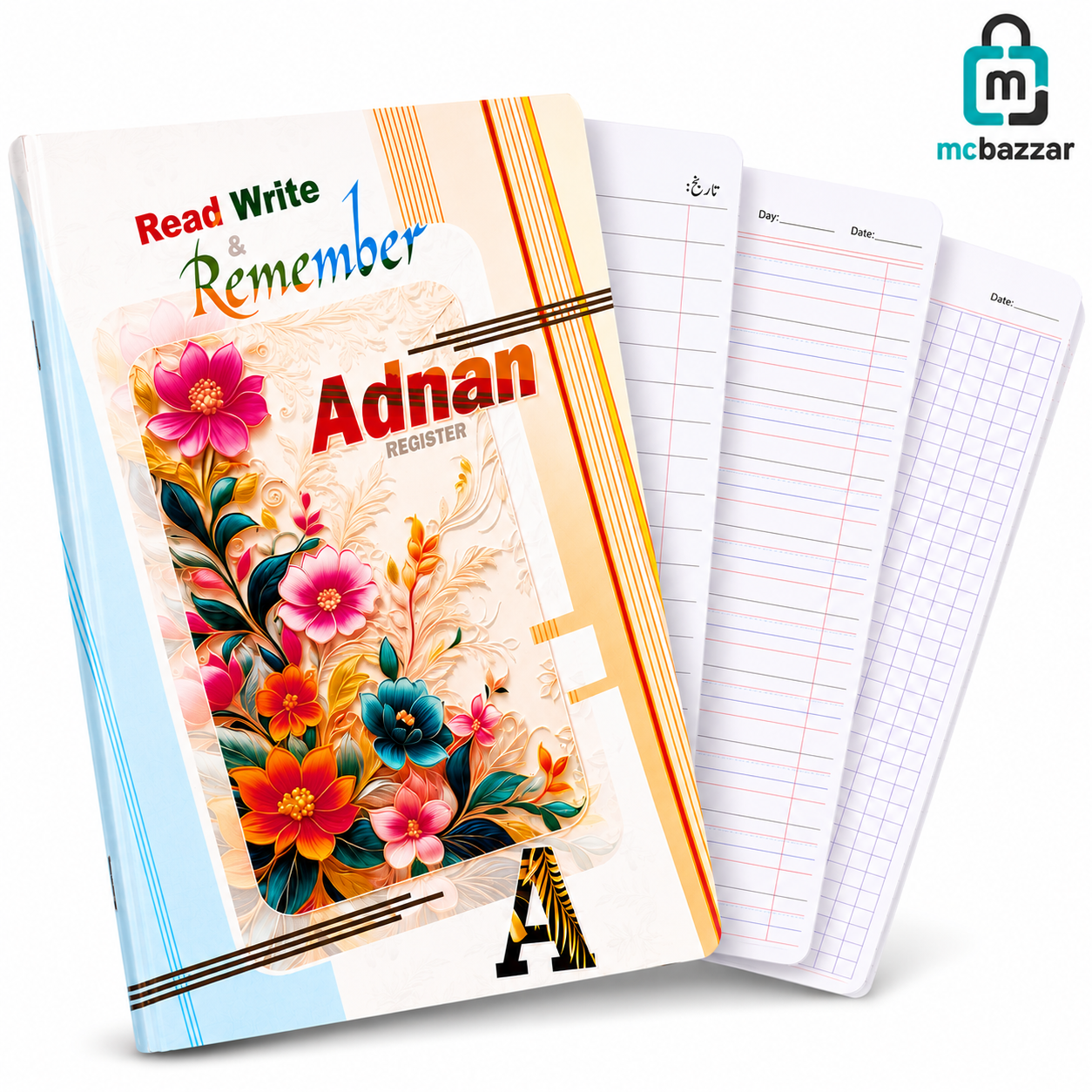 Adnan Mix Register Urdu+English+Math- 100عدنان مکس رجسٹر