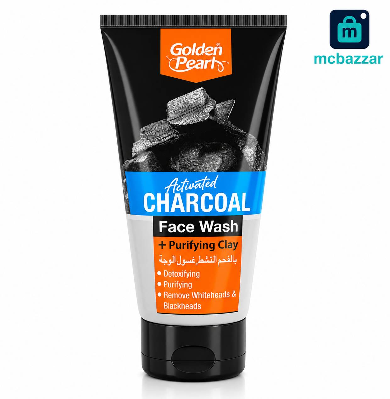 Golden Pearl Activated Charcoal+Purifying Clay Face Wash 150ml
