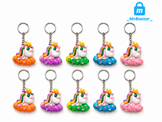 Cute Unicorn Cloud Keychain – (1Pc)