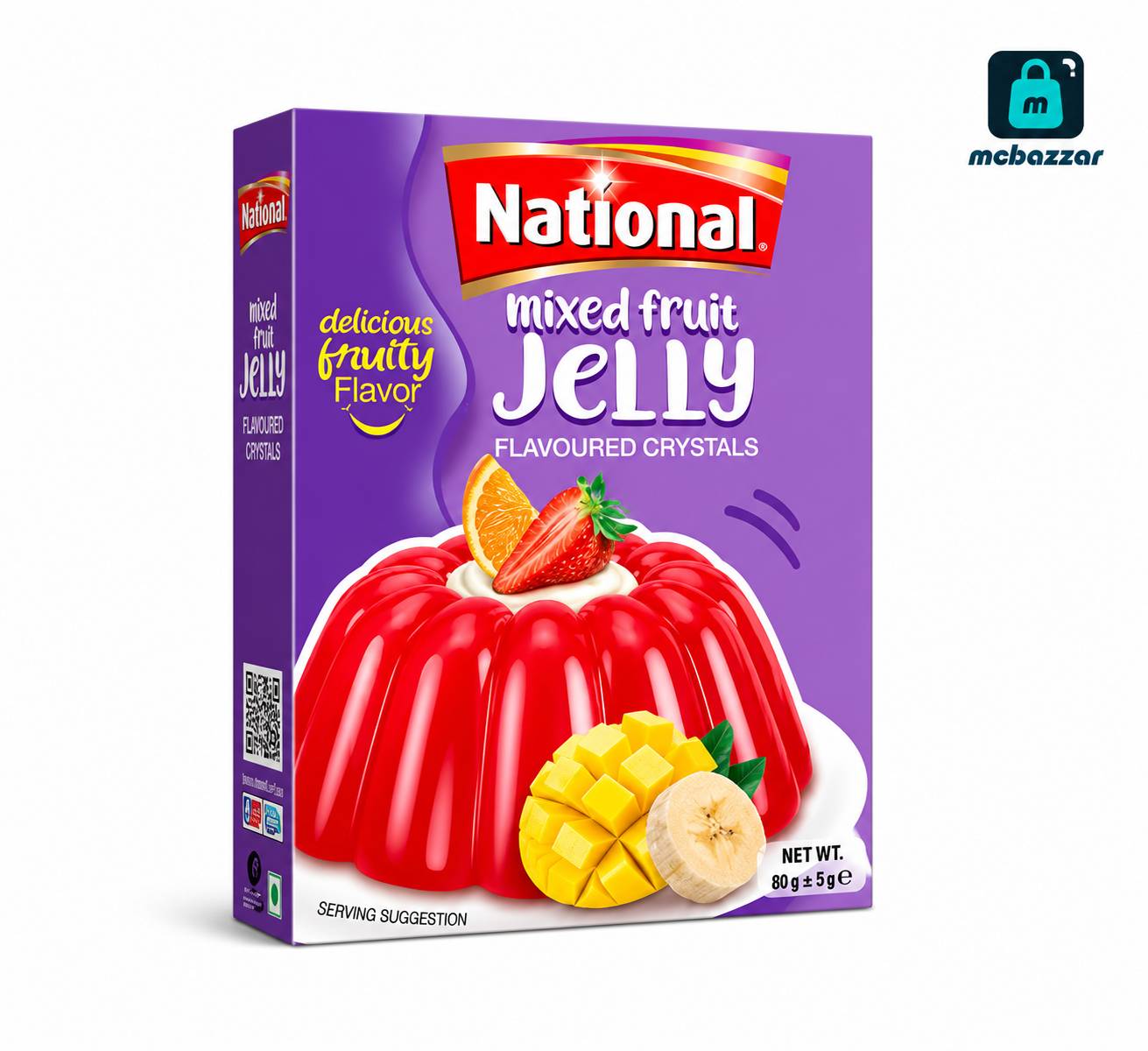 National Mix Fruit Jelly Powder 80g + 5g