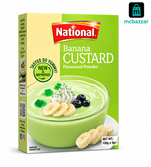 National Banana Custard 120g+5g نیشنل کسٹرڈ پاؤڈر
