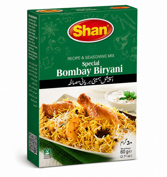 Shan Bombay Biryani Recipe Mix 60g بمبئی بریانی مصالحہ