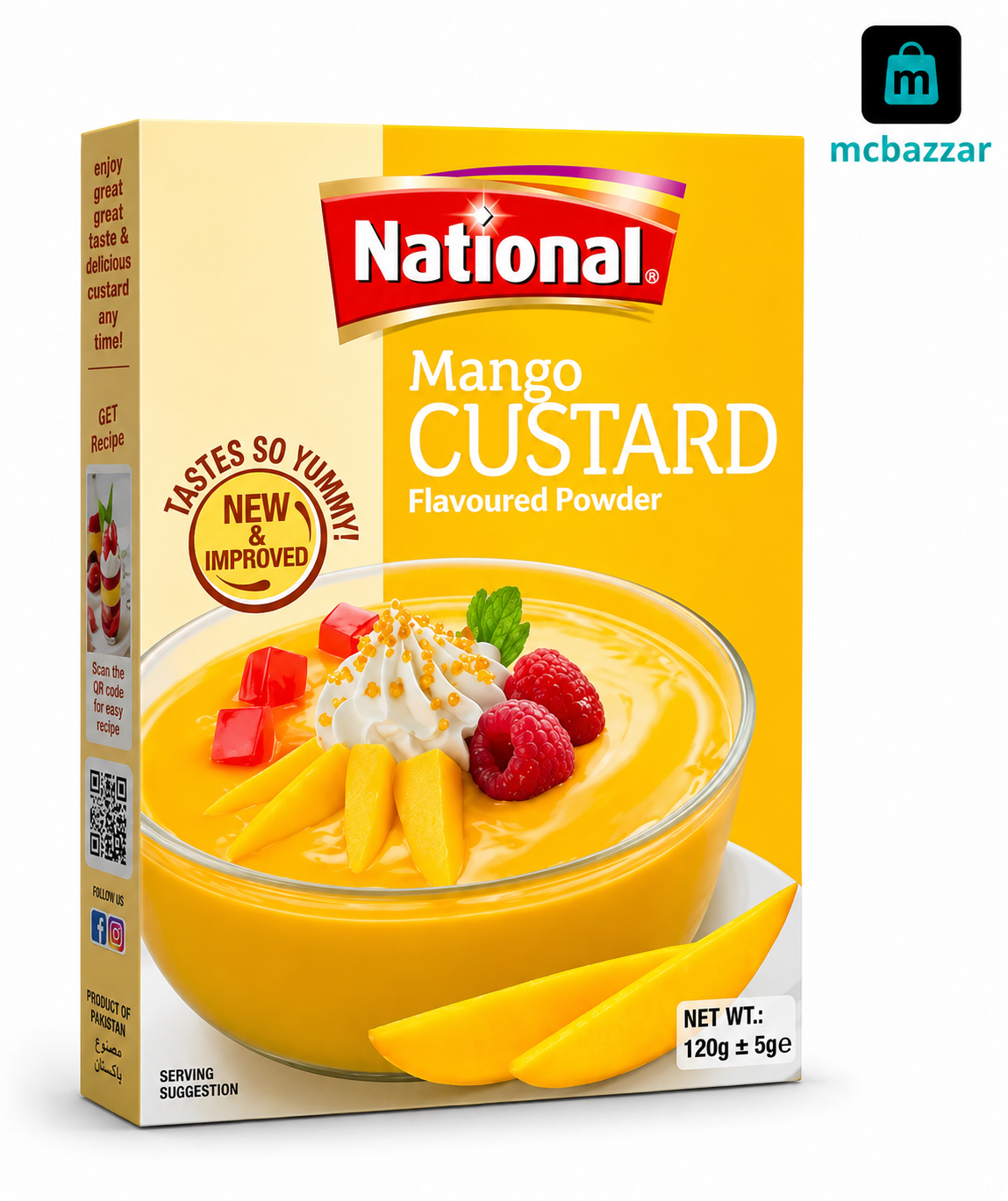 National Mango Custard 120g+5g نیشنل کسٹرڈ پاؤڈر