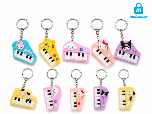 Piano Musical Keyboard Keychain (1Pc)