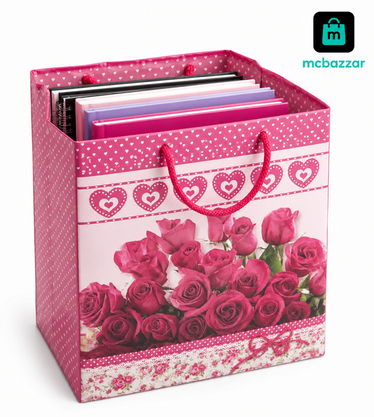 Floral Gift Carry Bag with Rope Handle