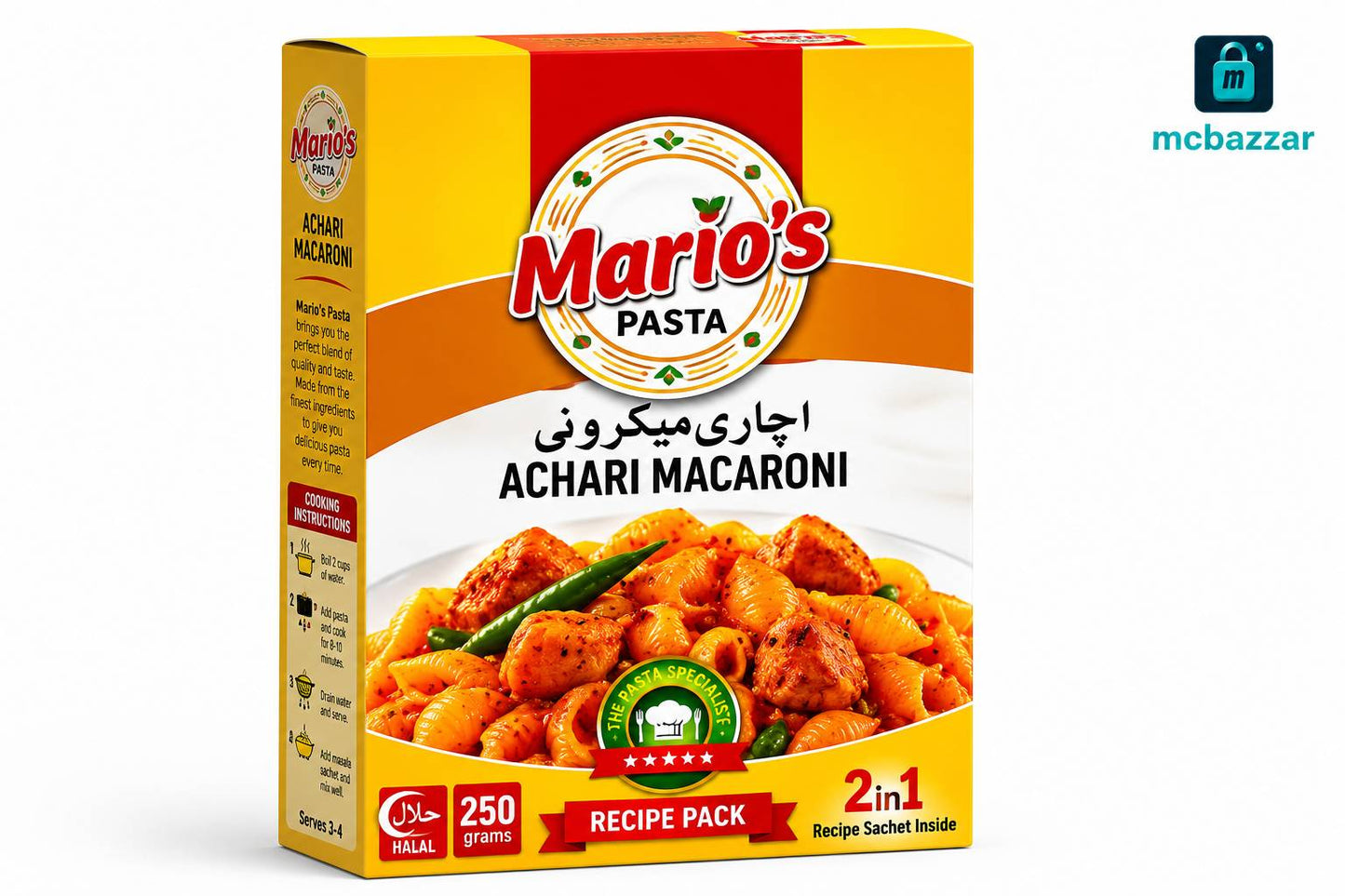 Mario's Pasta Achari Macaroni 2 In 1 (250g)