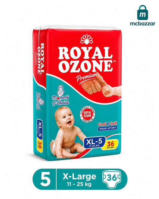 Royal Ozone Baby Diapers No 5 X-L Size - 36Pcs