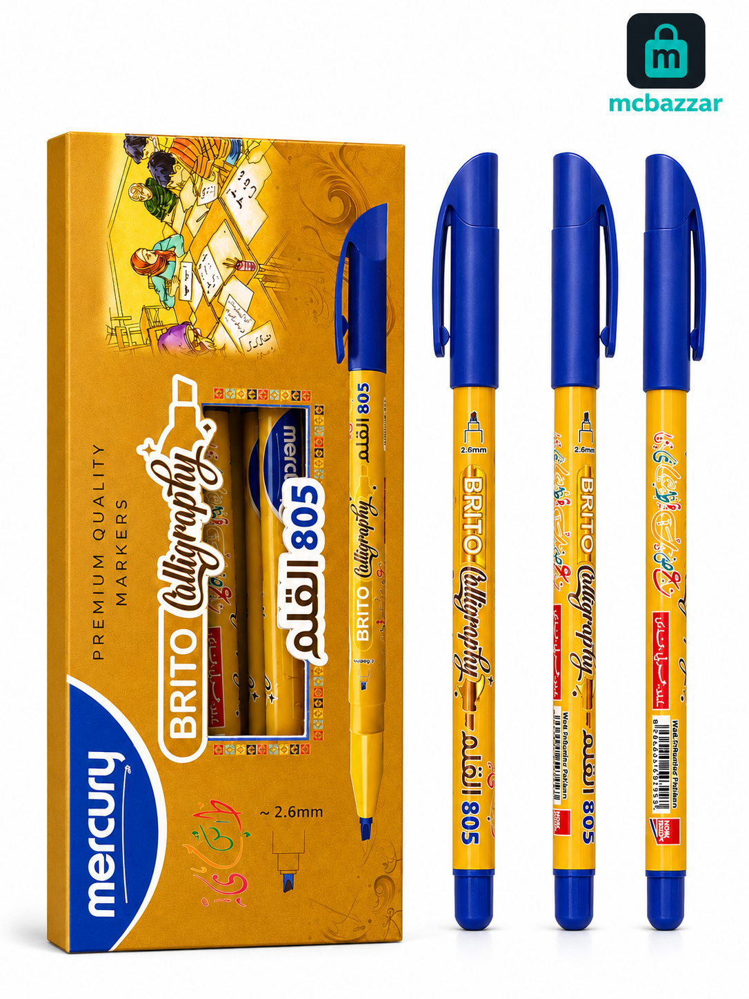 Mercury Brito Calligraphy Marker 805 (10Pcs)