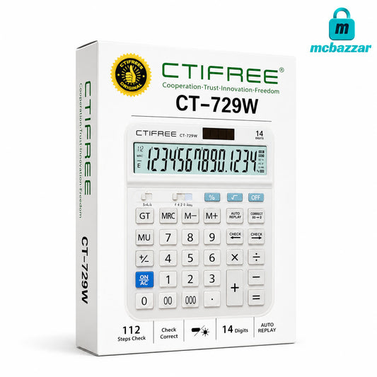 Calculator CTIFREE CT-729W 14 Digit Check & Correct