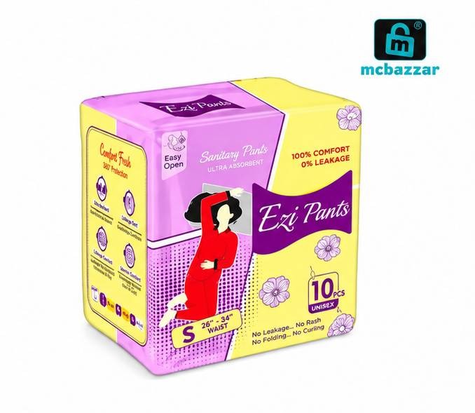 Ezi Pants Sanitary Pants Pad - Small 10Pcs Waist (26"- 34")