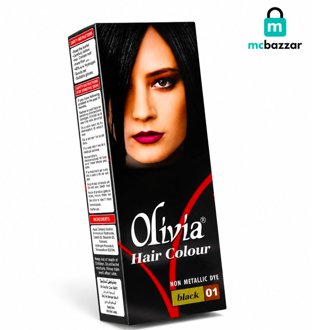 Olivia Hair Colour 01 Black 50ml