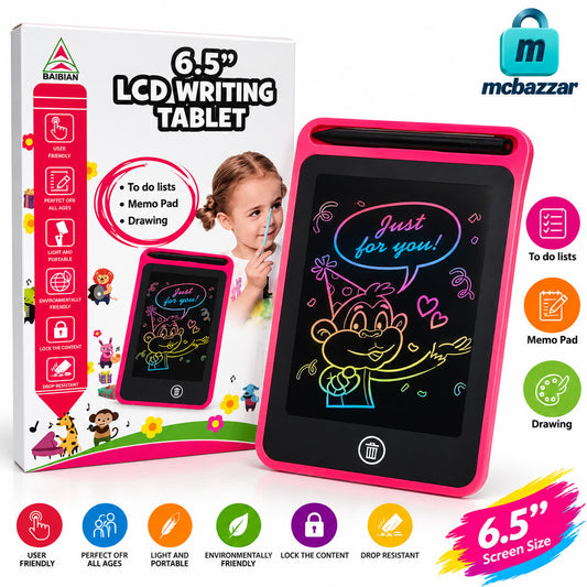 6.5" Inch LCD Writing Tablet – Colorful Writing & Drawing Pad for Kids