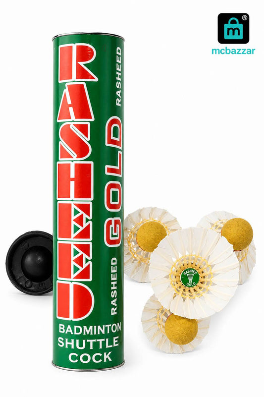 Rashid Gold Feather Shuttlecock Premium Quality (Indoor) (1Pc)