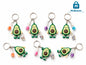 Avocado Doll Keychain with Mini Bottle Charms (1Pc)