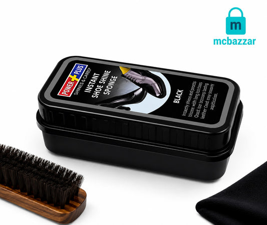Power Plus Instant Shoe Shine Sponge Black