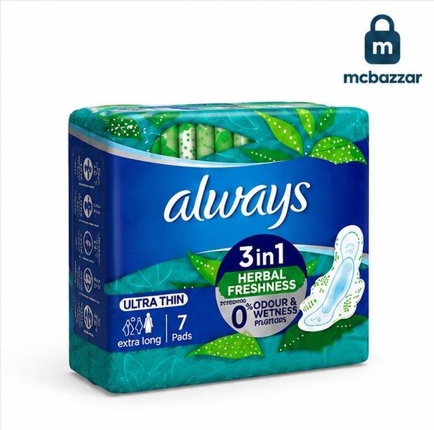 Always 3-in-1 Ultra Thin (Extra Long) Sanitary Pads - 7