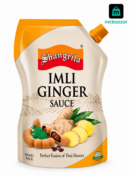 Shangrila Imli Ginger Sauce 210g Pouch Packing
