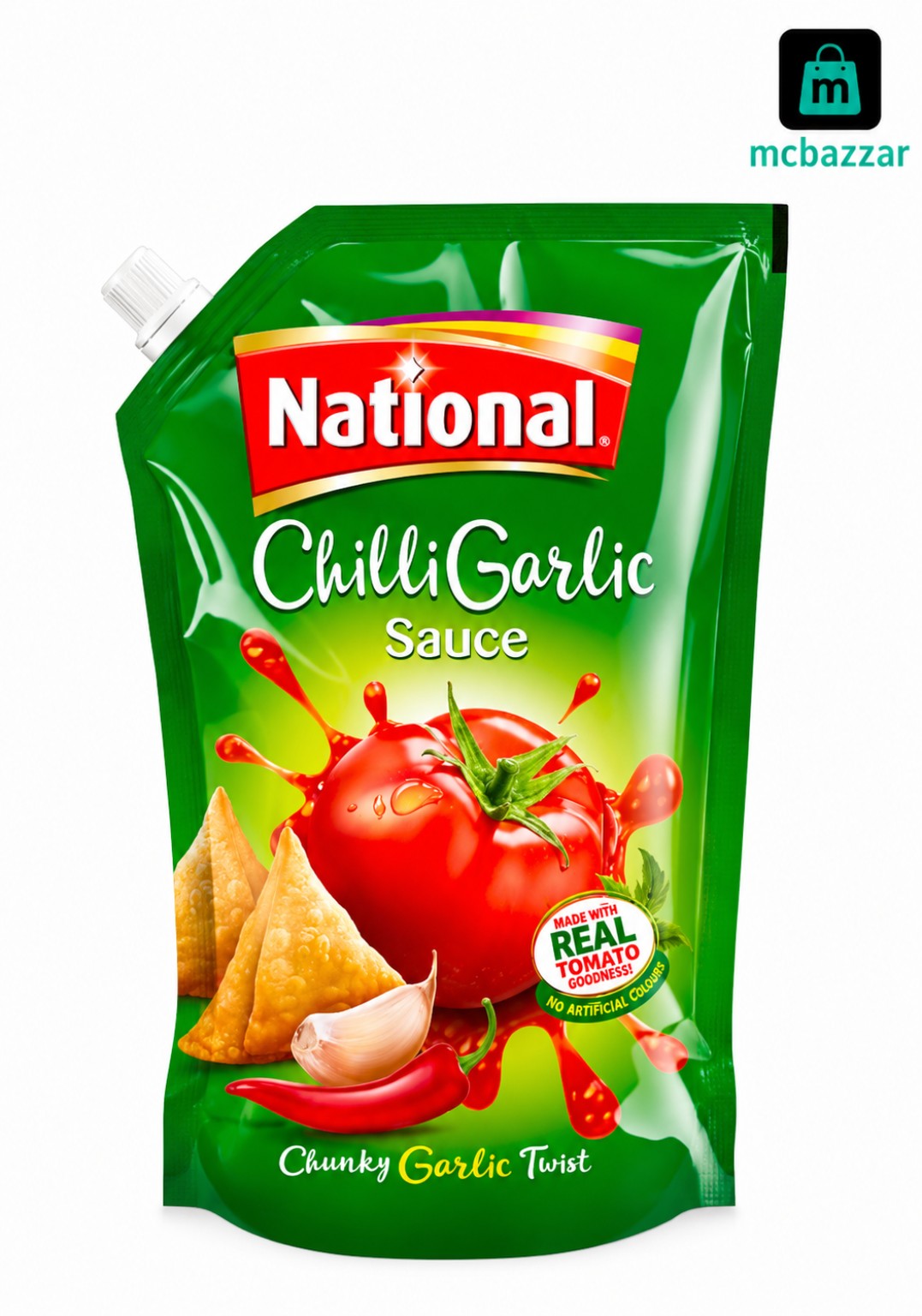 National Chilli Garlic Sauce 210g Pouch Packing