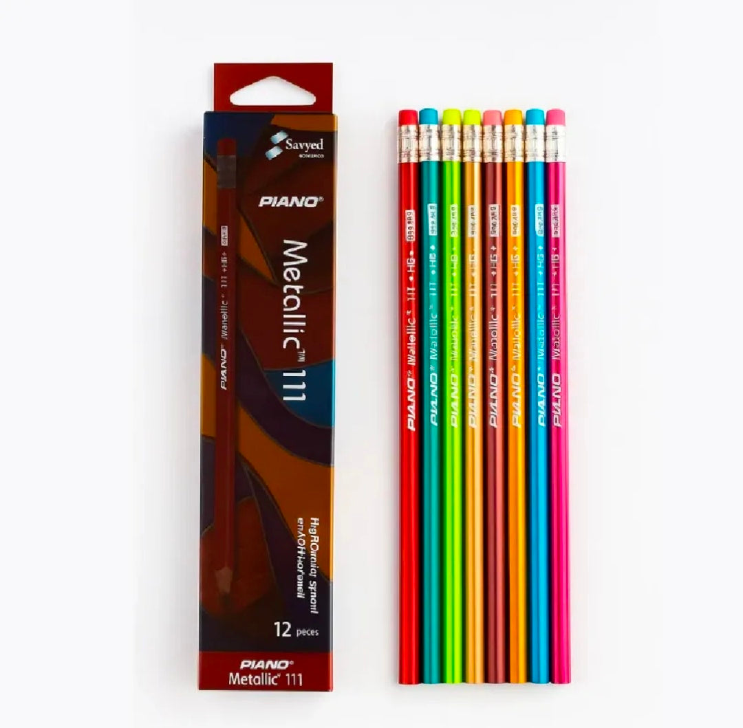 Piano Metallic 111 HB Pencil – Box Pack of 12 Pencils