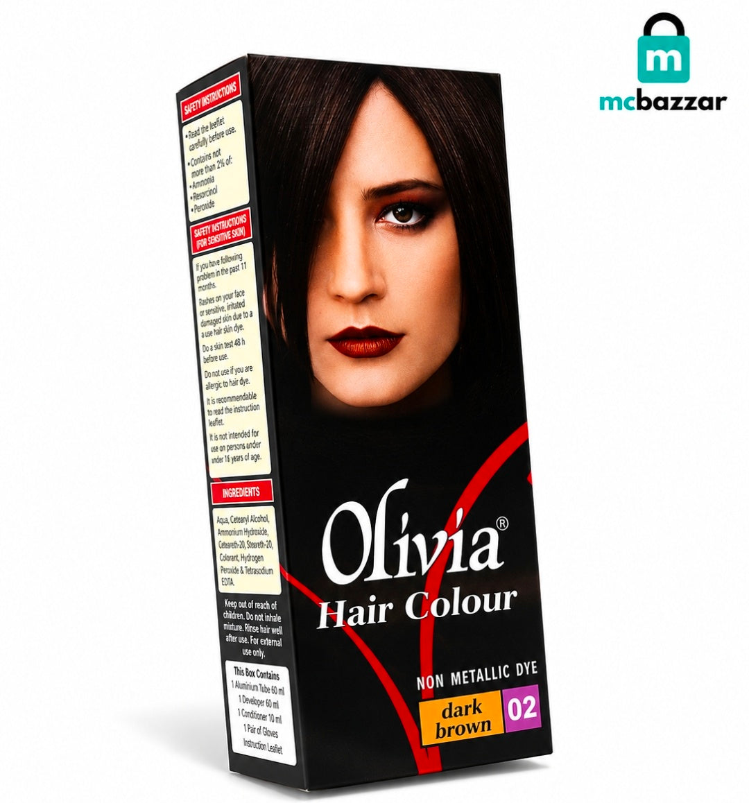 Olivia Hair Colour 02 Dark Brown 50ml