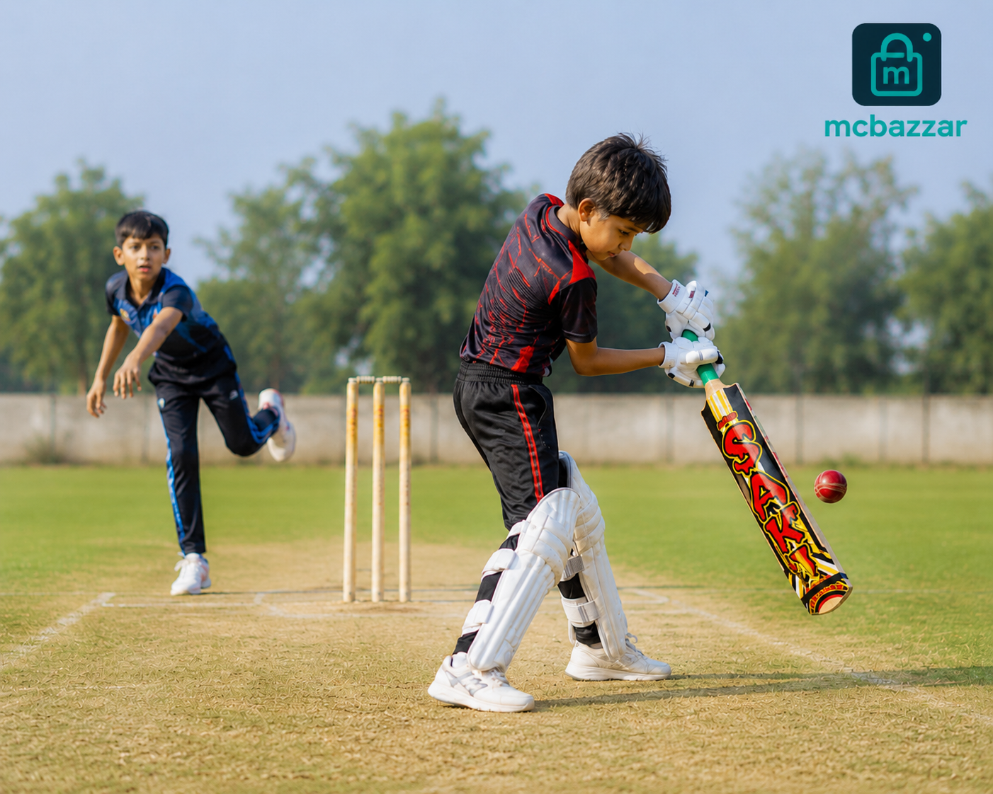 SAKI Brand kids Wooden Cricket Bat 28 Inch Length, 4 Inch Width