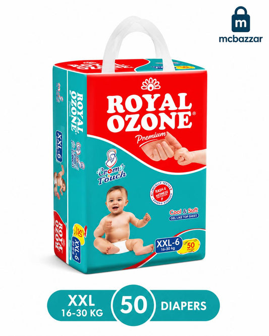 Royal Ozone Baby Diapers XXL-6 Size - 50 Pcs